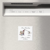 Enregistrer La Date Mariage Magnet Bride Lance Bou (In Situ (Lave-vaisselle))