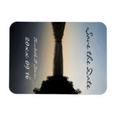 Enregistrer la date Mariage Magnet Lake au coucher (Horizontal)