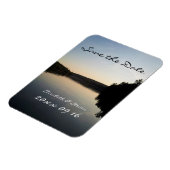 Enregistrer la date Mariage Magnet Lake au coucher (Côté Gauche)
