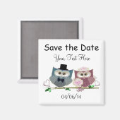 Enregistrer la date Mariage Owls Art Magnet (Recto/Verso)