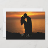 Enregistrer la date modèle noir et or (Dos)