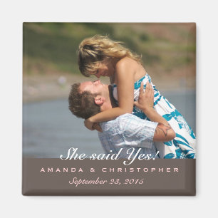 Enregistrer la date Moderne Brown & Aimant rose