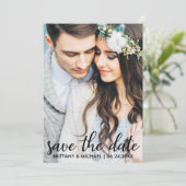 Enregistrer la date Moderne Fiançailles Carte phot (Debout devant)
