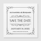 Enregistrer La Date Moderne Simple Mariage Magnet (Devant)
