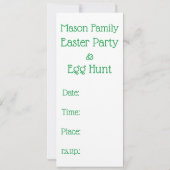 Enregistrer La Date Oeuf Et Fleurs Invitation (Dos)