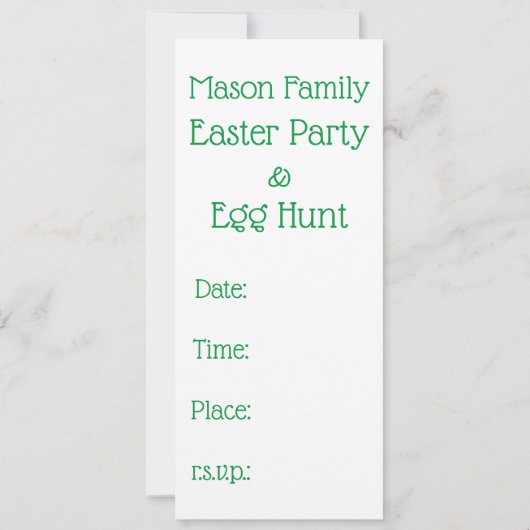 Enregistrer La Date Oeuf Et Fleurs Invitation (Dos)