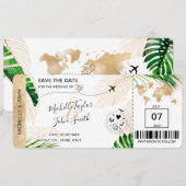 Enregistrer la date Passe d'embarquement Carte du (Devant / Derrière)