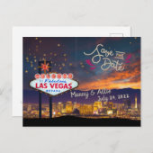 Enregistrer la date personnalisée Las Vegas carte (Devant / Derrière)