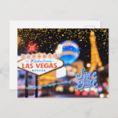 Enregistrer la date personnalisée Las Vegas carte (Devant / Derrière)