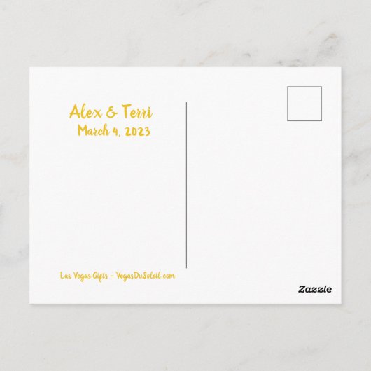 Enregistrer la date personnalisée Las Vegas carte (Dos)