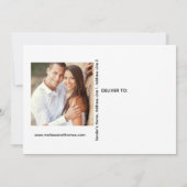 Enregistrer La Date Photo Invitation Pink Peach Fl (Dos)