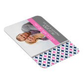 Enregistrer la date Photo Mariage Magnet gris bleu (Côté Droit)