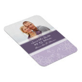 Enregistrer la date Photo Mariage Magnet Purple Fl (Côté Droit)