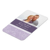 Enregistrer la date Photo Mariage Magnet Purple Fl (Côté Gauche)