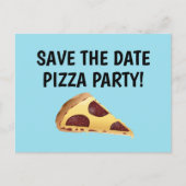 ENREGISTRER LA DATE PIZZA PARTITE INVITATIONS Cart (Devant)