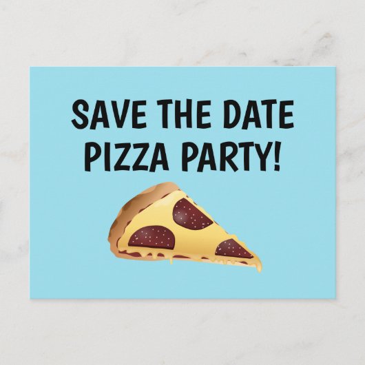 ENREGISTRER LA DATE PIZZA PARTITE INVITATIONS Cart (Devant)