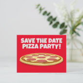 ENREGISTRER LA DATE PIZZA PARTITE INVITATIONS Cart (Debout devant)