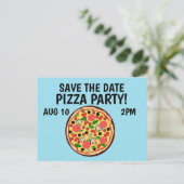 ENREGISTRER LA DATE PIZZA PARTITE INVITATIONS Cart (Debout devant)