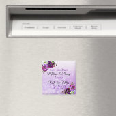 Enregistrer la date Purple Rose Magnet Mariage (In Situ (Lave-vaisselle))