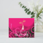 Enregistrer la date Rasberry Cala Lily Carte posta (Debout devant)