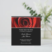 Enregistrer la date Red Rose Invitation (Debout devant)