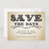 enregistrer la date rétro cartes postales vintages (Devant / Derrière)