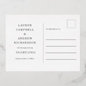 Enregistrer la date Rose Gold Foil de la carte pos (Verso)