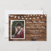 Enregistrer La Date Rustic Wood Rustic Invitation  (Devant)