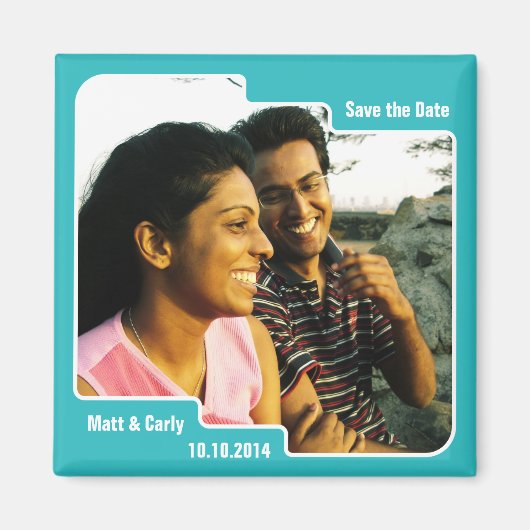 Enregistrer la date Scallop Blue Magnet (Devant)