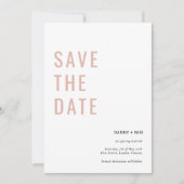 Enregistrer la date Simple Minimalist Invitation (Devant)
