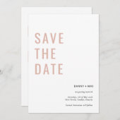 Enregistrer la date Simple Minimalist Invitation (Devant / Derrière)