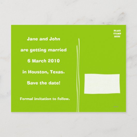 Enregistrer la date Squiggley Lines Faire-part Pos (Dos)