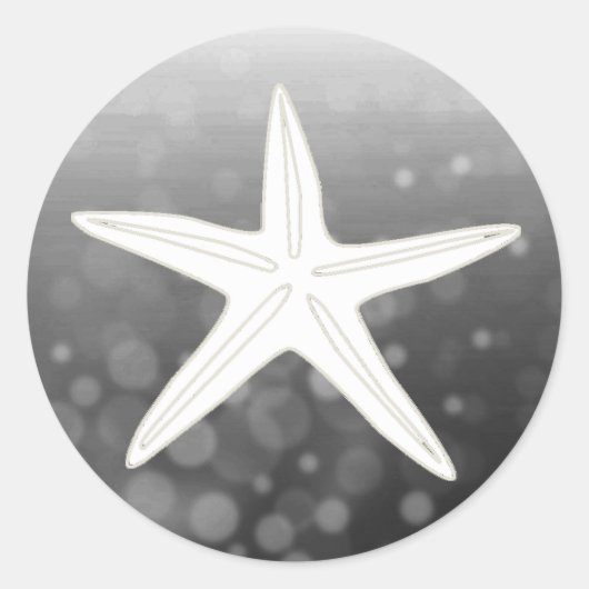 Enregistrer la date Sticker Mariage Black Starfish (Devant)