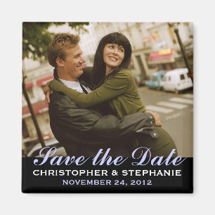 Enregistrer la date Style moderne Magnet photo