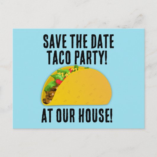 ENREGISTRER LA DATE TACO INVITATIONS DU PARTI Cart (Devant)