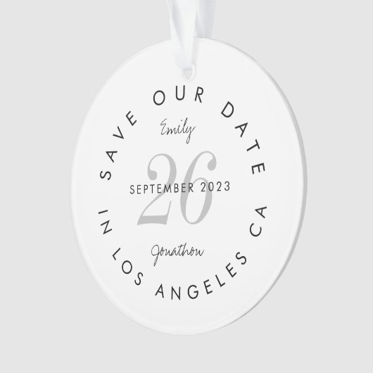Enregistrer la date Tinted Day Noms noirs typograp (devant)
