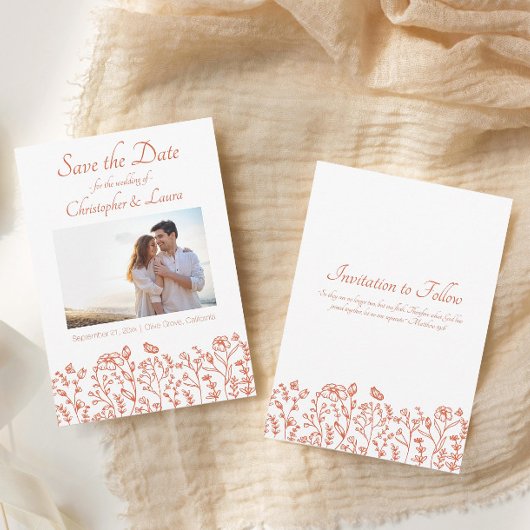Enregistrer la date Verona Sunset Wedding Cartes