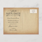 Enregistrer la date Vintage carte postale Parchemi (Dos)