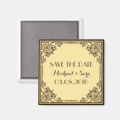 Enregistrer La Date Vintage Wedding Magnet (Recto/Verso)