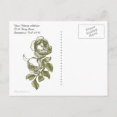Enregistrer la date White Faux Gold Roses Carte po (Dos)