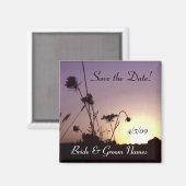 Enregistrer la date Wild Flowers Sunset Magnet (Recto/Verso)
