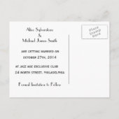 ENREGISTRER LA faire-part de mariage D'ÂGE DE Jazz (Dos)