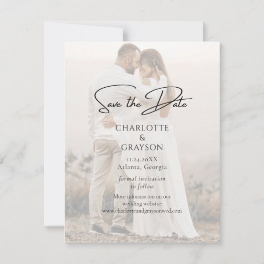 Enregistrer la photo de date Faire-part Mariage él (Dos)