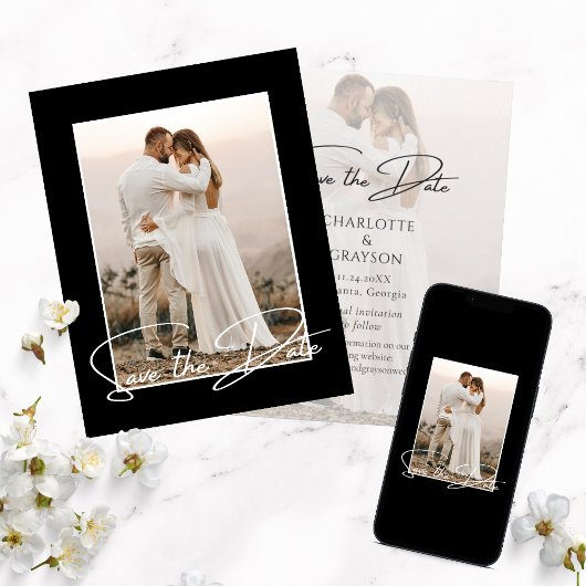 Enregistrer la photo de date Faire-part Mariage él