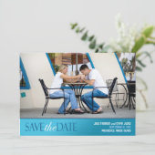 Enregistrer la photo de la date Carte moderne à pl (Debout devant)