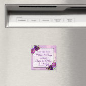 Enregistrer le aimant Mariage de date violet (In Situ (Lave-vaisselle))