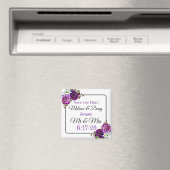 Enregistrer le aimant Mariage de date violet (In Situ (Lave-vaisselle))