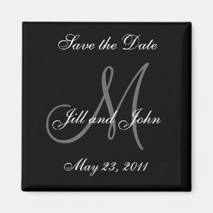 Enregistrer le aimant Mariage Monogramme Date