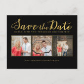 Enregistrer le Carte photo de script d'or noir Dat (Devant)