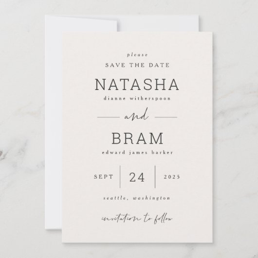 Enregistrer Le Carte photo Mariage Date Annonce (Devant)